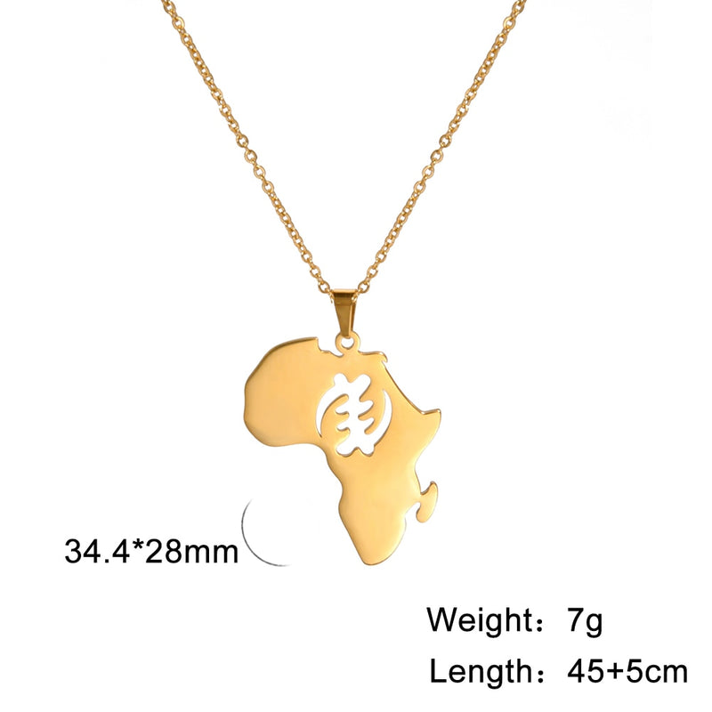 Carte africaine pendentif