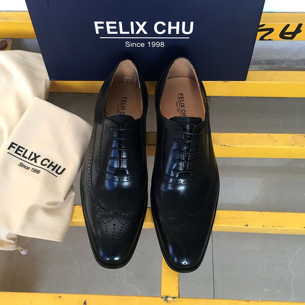 Chaussures Oxford en cuir véritable