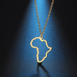 Carte africaine pendentif