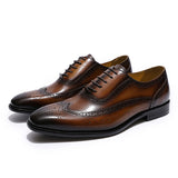 Chaussures Oxford en cuir véritable